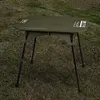 Foldable Camping Table High Low Dual-Use Table for Beach Hiking Fishing (Green)