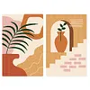 2Pcs Artistic Pattern Diamond Painting Placemat DIY Art Placemat for Table Decor