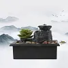 Floating Teapot Fountain Decoration, Fountain Decoration USB 5V Battery Power Supply Desktop Waterfall Decoration With LED Light Stone, Suitable for Living Room Home Office Desktop Small Fountain to Attract Wealth and Flowing Water Ornaments