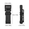 Bicycle Foldable Lock High Security Lock for Motorcycle Scooter E-Bike (Black)