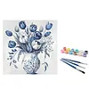 (US Local)Paint By Numbers Kit On Canvas DIY Oil Art Vase Picture Home Decor40x40cm