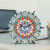(US Local)5D DIY Crystal Diamond Painting Wooden Handmade Mandala Clock Kits