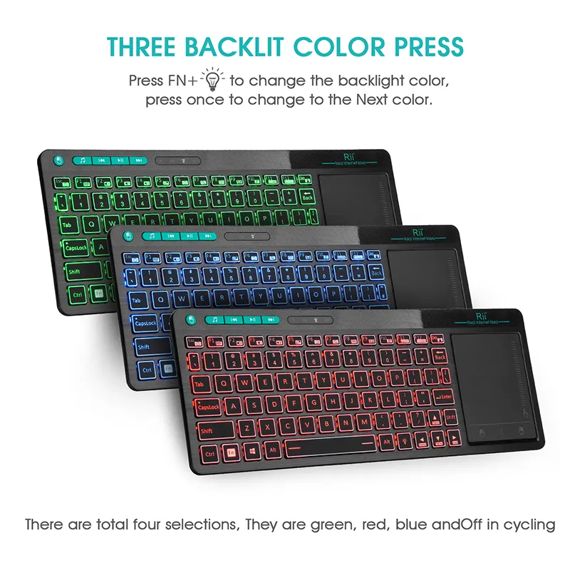 Rii Mini 2.4G Wireless Keyboard K18+