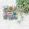 (US Local)Acrylic Special Shape Flowers 5D DIY Diamond Painting Dots Pendant for Window