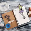 6pcs Bookmark Diamond Dots with Crystal Little Witch Dot Drill Book Mark Kit