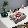 (US Local)Diamond Painting Storage Box DIY 5D Diamond Painting Jewelry Box (Flower B)