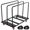 [US Local Warehouse] Folding Table Cart Heavy Duty Panel Dolly with PU Swivel Wheels 1800 LBS Drywall Cart for Party Events Hotel Factory Warehouse