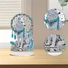 (US Local)Wolf Special Shape 5D DIY Diamond Painting Tabletop Ornament Kit Table Decor