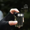 LED+COB Mini Keychain Flashlight 380LM Type-C Rechargeable for Camping (Black)