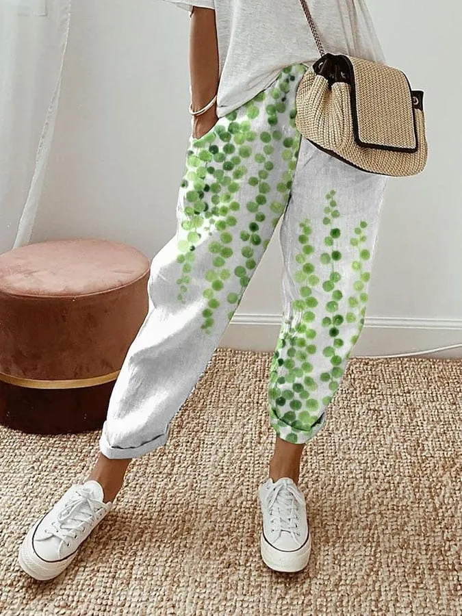 Women's Floral Print Casual Pants