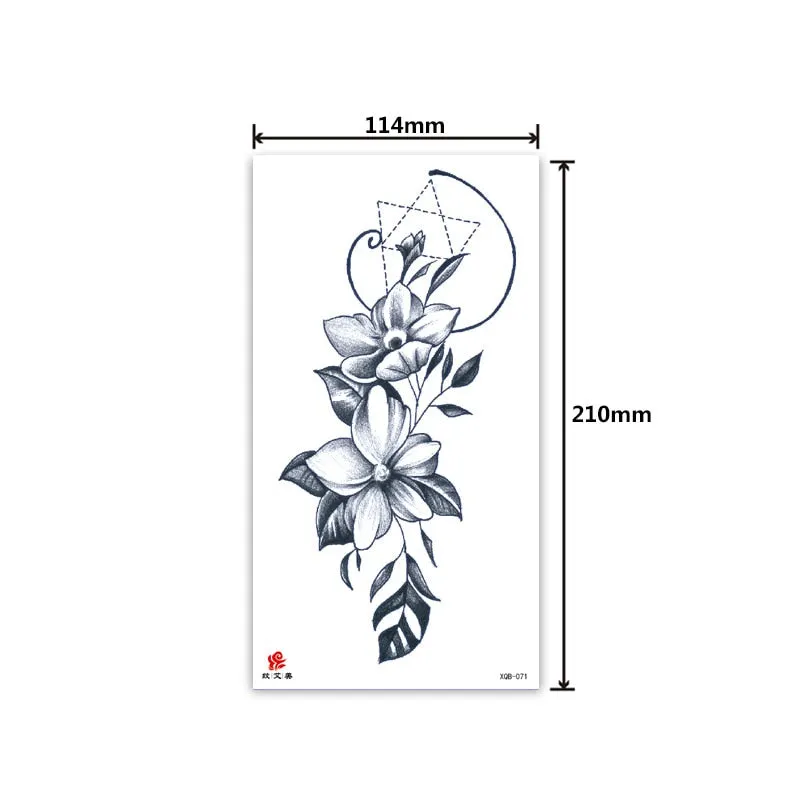 Tattoo Applique Arm Men and Women Small Full Arm Waterproof Tattoo Sticker Symbol Totem Animal Skull Text Tattoo Sticker
