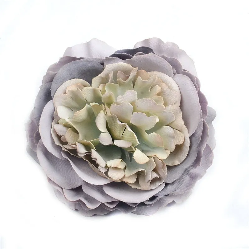 2/10/50pcs 8CM Large Artificial Silk Peony Flower Head For Wedding Party Decoration DIY Flower Wall Scrapbook Fake flowers Craf
