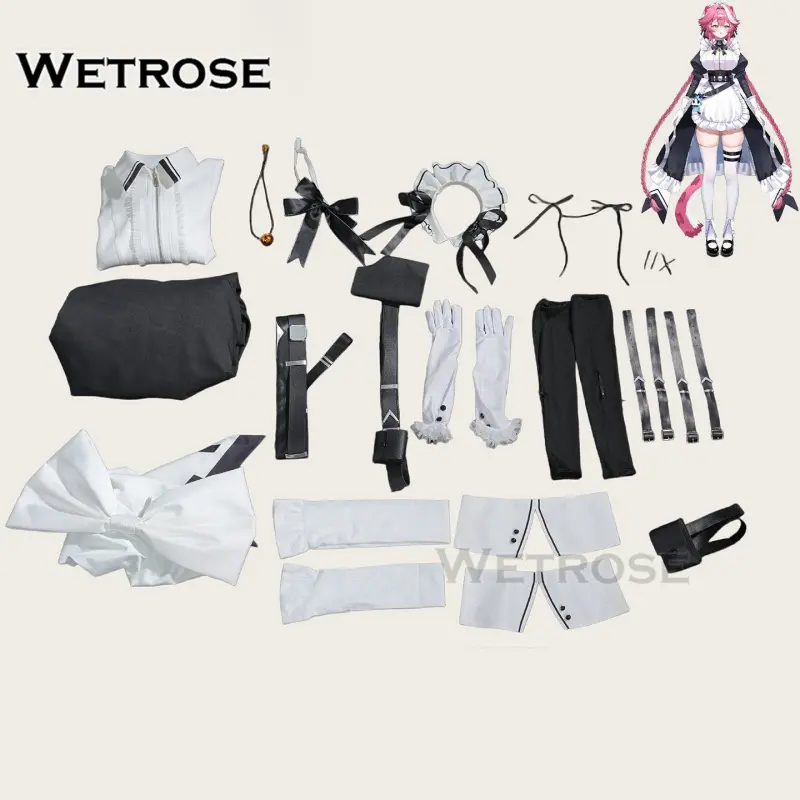 [Wetrose] Hololive EN Vtuber Raora Panthera Battle Maid Dress Cosplay Costume 