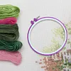 5pcs Cross Stitch Circle Set DIY Craft Round Hand Embroidery Hoops Rings