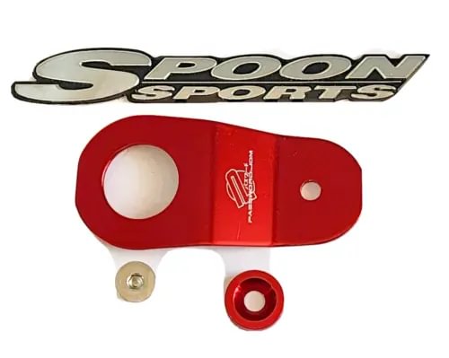 Dronehint RED RADIATOR STAY BRACKET BOLT FOR 96-00 HONDA CIVIC EK EP S2000 SPOON EMBLEM 9 (For: Acura) Parts