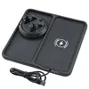 2-in-1 Anti-Slip Wireless Charging Mat with Phone Holder Wireless Charging Pad for Car 360 Degree Rotation Fit for iPhone 17/16/15/14/13/12 Pro for Android
