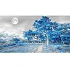 >SALE<5D Diamond Painting Kit Blue Woods Full Round Drill DIY Landscape Wall Art