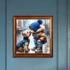 (US Local)Paint By Numbers Kit On Canvas DIY Oil Art Boy Dog Picture Home Decor40x40cm