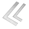 Mini 5x10cm Measuring Ruler Stainless Steel Square For Student Carpenter