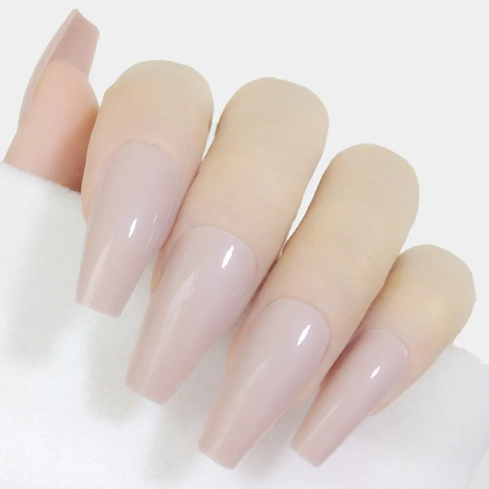 24Pcs Glossy Black Long Stiletto Fake Nail Ballerina Coffin False Nails For Design DIY Full Cover Lady Finger Tips Manicure Tool-Nail Inspo
