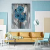 Blue Flowers - 11CT Stamped Cross Stitch - 40*50cm - Flower
