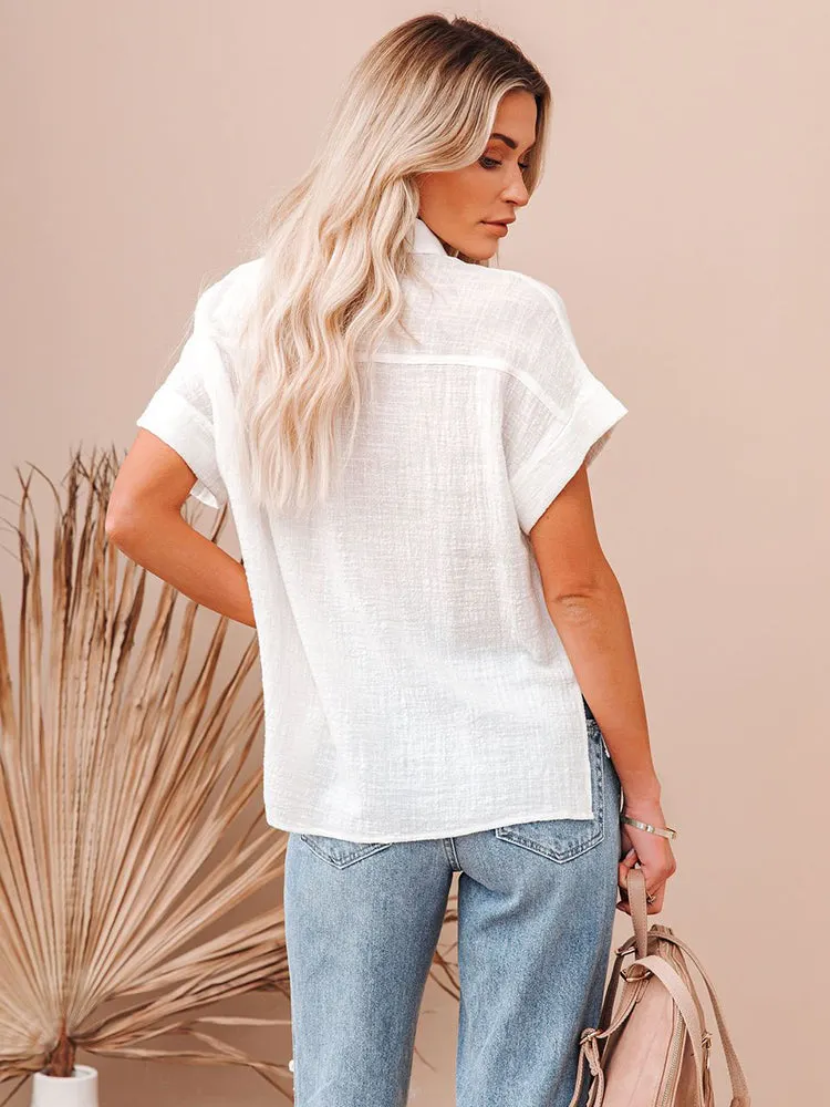 Back to school  Women Summer Linen Oversized Shirt Vintage Harajuku Short Sleeve Loose Blouse Elegant Chic Tunis 2022 Women Tops Streetwear