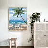 (No Printed Canvas)Counted Cross Stitch 11CT-Beach 46*36cm/18.11*14.17in