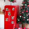 (US Local)6PCS  Xmas DIY Crystal Refrigerator Magnet for Decor (Christmas Snowman)