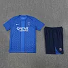 2025/2026 Psg Paris Pre-Match Training Blue Shirt+Shorts 1:1 Thai Quality