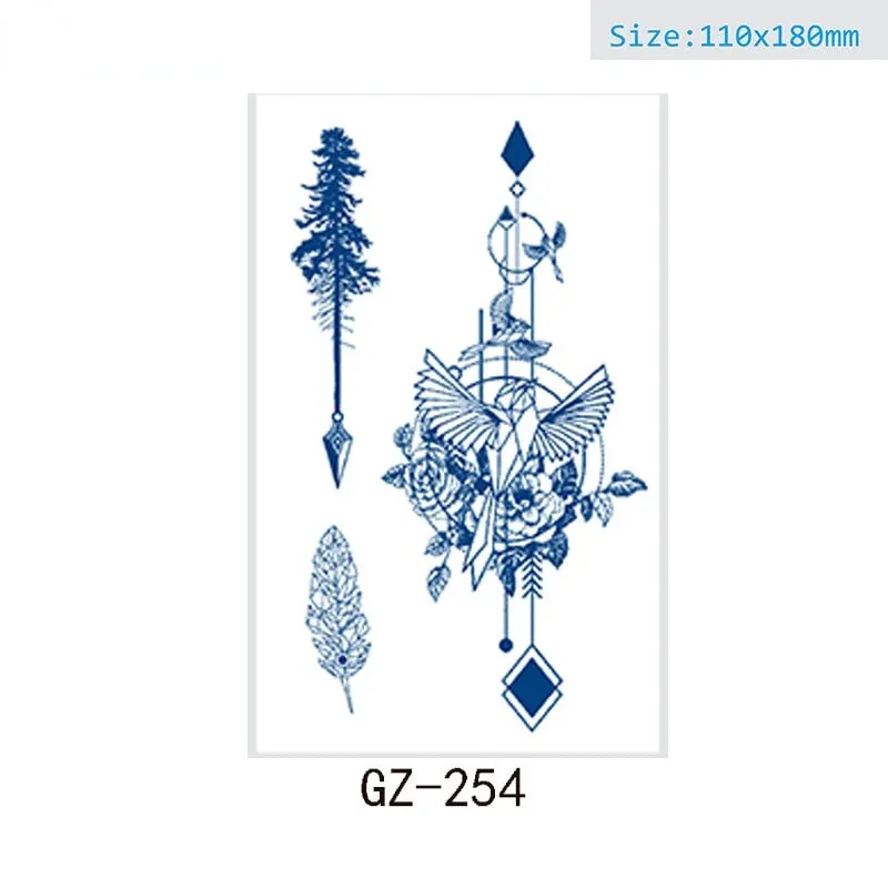 Juice tattoo stickers Net celebrity tattoo stickers lasts 15 days Herbal semi-permanent tattoo stickers