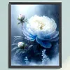 White Peony Flower - 11CT Stamped Cross Stitch 40*50cm/15.75*19.69in