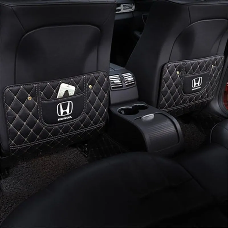 Car rear seat backrest anti-kick pad, anti-dirty, anti-wear, protective pad, storage bag