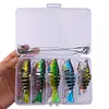 5Pcs Sinking Wobblers Fishing Lures Multi-Section Hard Bait for Pike Bass Trout