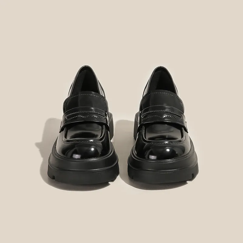 Athvotar Athvotar Loafers Women 2024 New Shallow Mouth With Skirt Fairy Small Leather Shoes British Style Student Single Shoe Women