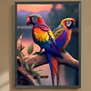 Perroquet Compl&egrave;te Carr&eacute; Diamant Peinture 30X40CM