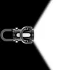 COB LED Mini Flashlight Keychain USB Rechargeable Work Light for Camping (Black)