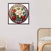 Red Flowers Glass Painting-Paint by Numbers Acrylic Painting 40*40CM