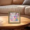 Diamond Painting Wooden Double-Sided Colorful Butterfly Ornaments Kit with Photo Frame Desktop