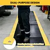 [US Local Warehouse] Anti Fatigue Mat 144x36inch Standing Work Mats Thick 3/4in Black with Yellow Border for Industrial and Commercial Workplaces