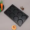 8-Hole Egg Burger Machine Reusable Meat Fryer Plate Bread Mold Pan for Gas Oven