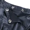 Men's Leather Underwear Lingerie Boxer Shorts Underwear with Bulge Pouch Briefs Shorts Low Rise Trunks