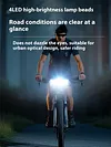 Bike Front Lamp Type-C Highlight LED Cycling Lights 4 Modes Bicycle Flashlight