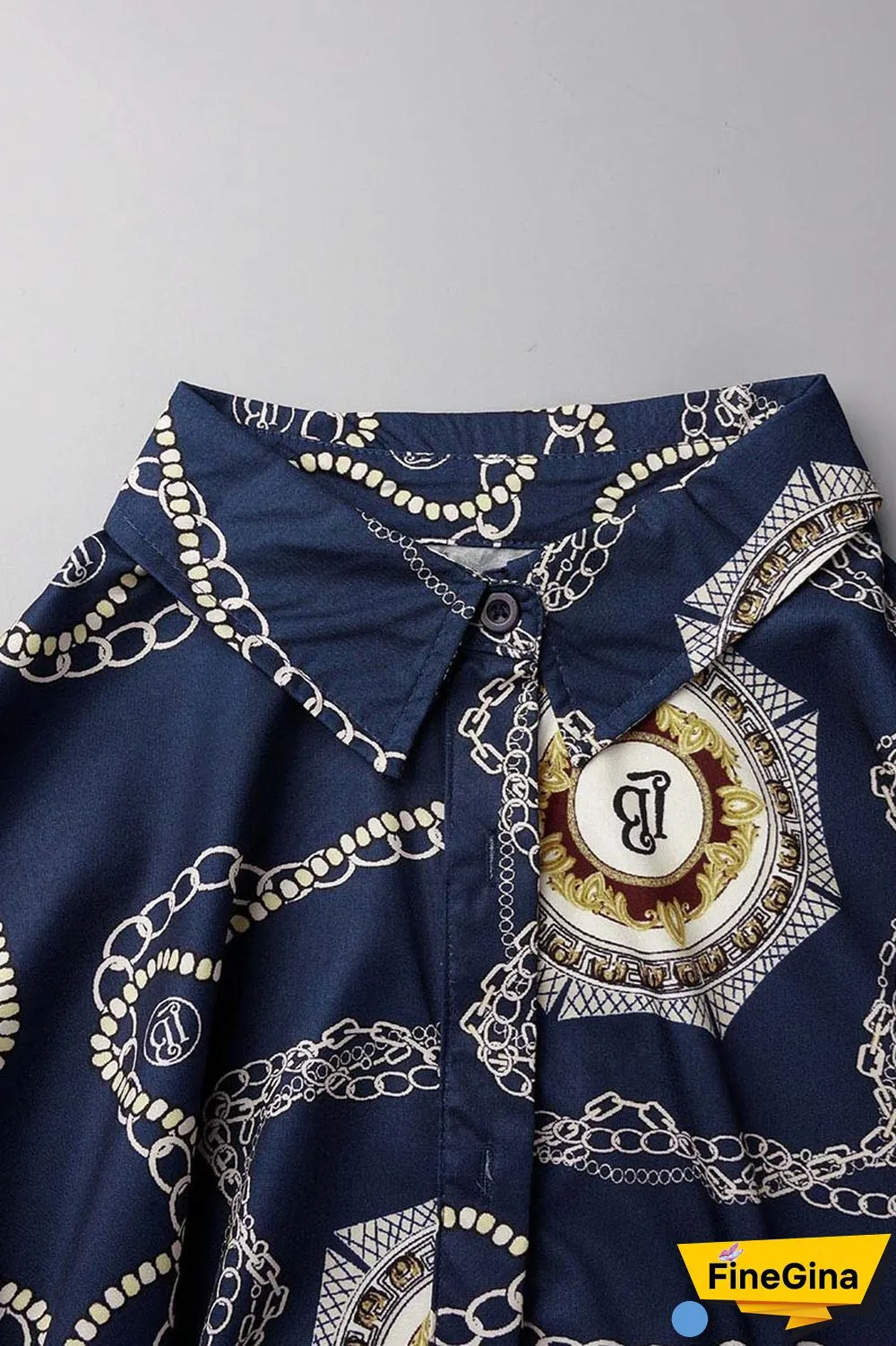 Yellow Sexy Casual Print Printing Shirt Collar Shirt Dress Dresses