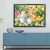 Teacup Rabbit Flowers-9CT Stamped Cross Stitch 80*60cm(Big Size)