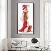 Diamond Painting-DIY Full Round Drill Purple Dress Women (30*60cm)