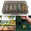 5Pcs Metal Spinner Spoon Fishing Lure with Treble Hooks Rotating Sequins Bait