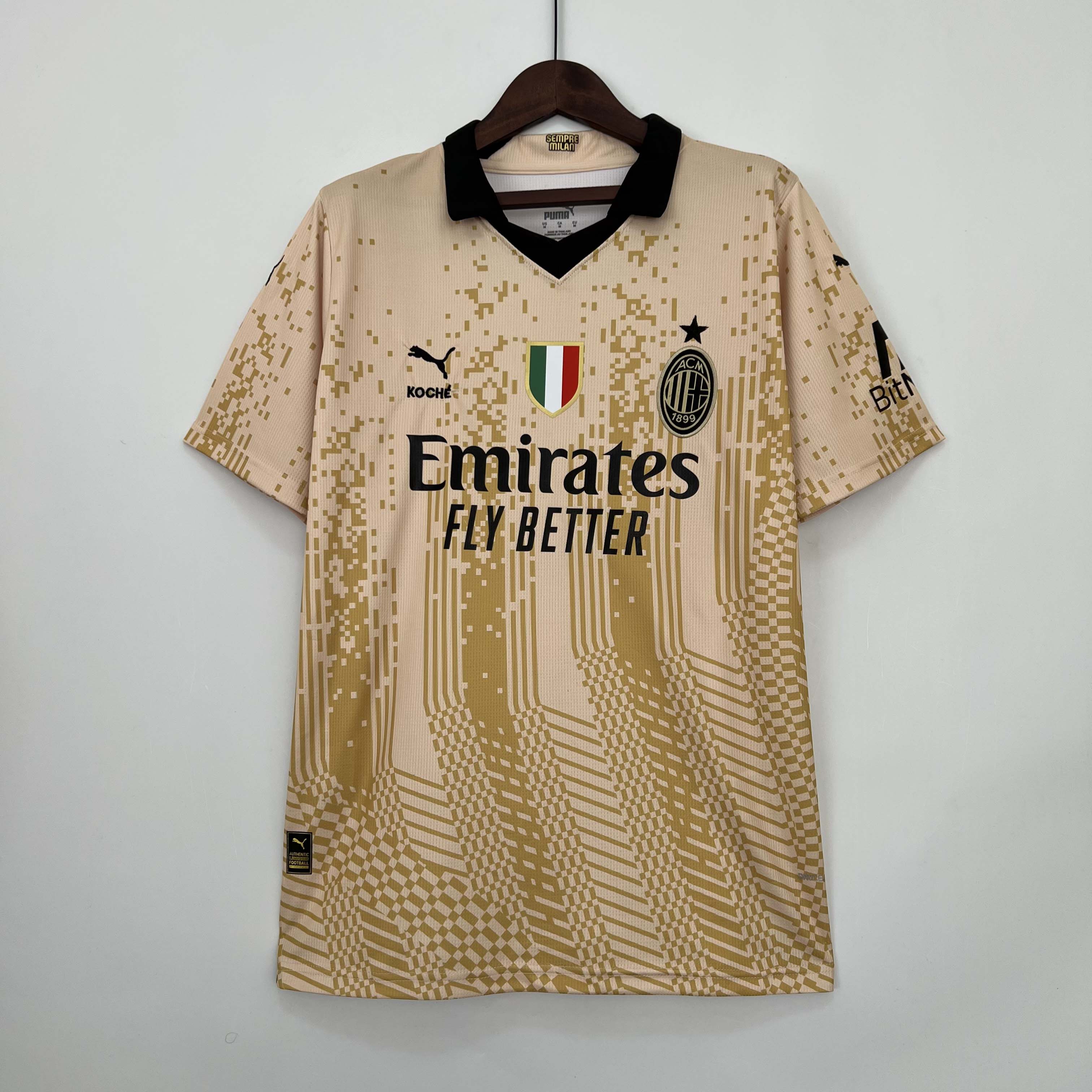 2023-2024 AC Milan YellowFootball Shirt 1:1 Thai Quality