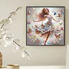 The Girl Dancing With Butterflies-Partial Special Shaped Diamond painting 30*30CM