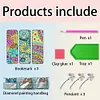 (US Local)3Pcs Special Shaped Mandala 5D DIY Diamond Painting Book Mark for Home Office