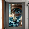 Silhouette Ocean Girl-11CT Stamped Cross Stitch 40*70cm/15.75*27.56in(Big Size)